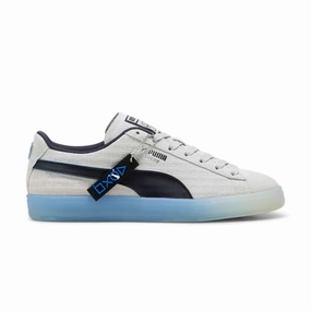 Versatile Footwear Moon Step   Playstation Suede 'Glacial Gray New Navy'
