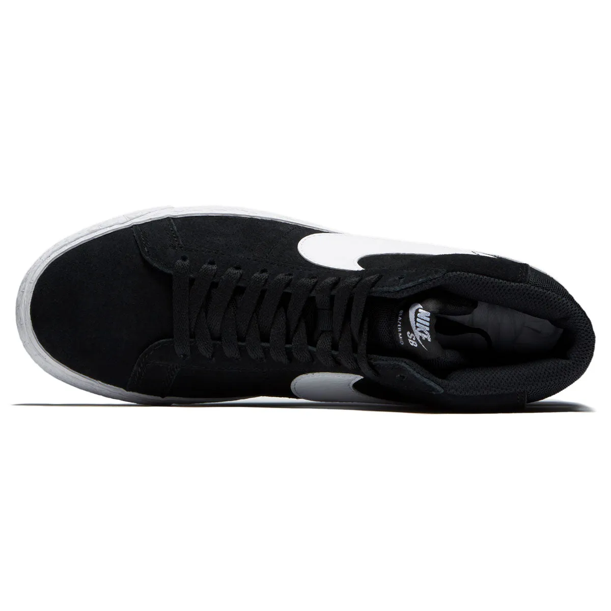 Active Fit Nike SB Zoom Blazer Mid Shoes - Black/White/White