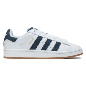 On The Go Fit Adidas Campus 00s Shoes - Ftwr White/Night Indigo/Gold Metallic