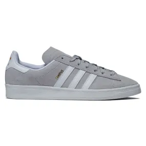 Ventilated Upper Cushioned Sole Adidas Campus Adv Shoes - Grey/Ftwr White/Gold Metallic