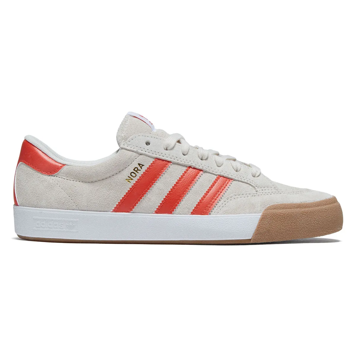 Street Action Ready Adidas Nora Shoes - Wonder White/Orange/Gum