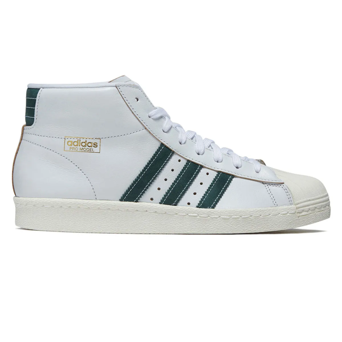 Style Flex Dynamic Speed Adidas Pro Model 80 ADV Shoes - Crystal White/Core Green/Off White