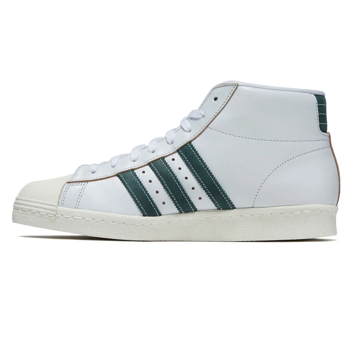 Adidas Pro Model 80 ADV Shoes - Crystal White/Core Green/Off White Fast Step