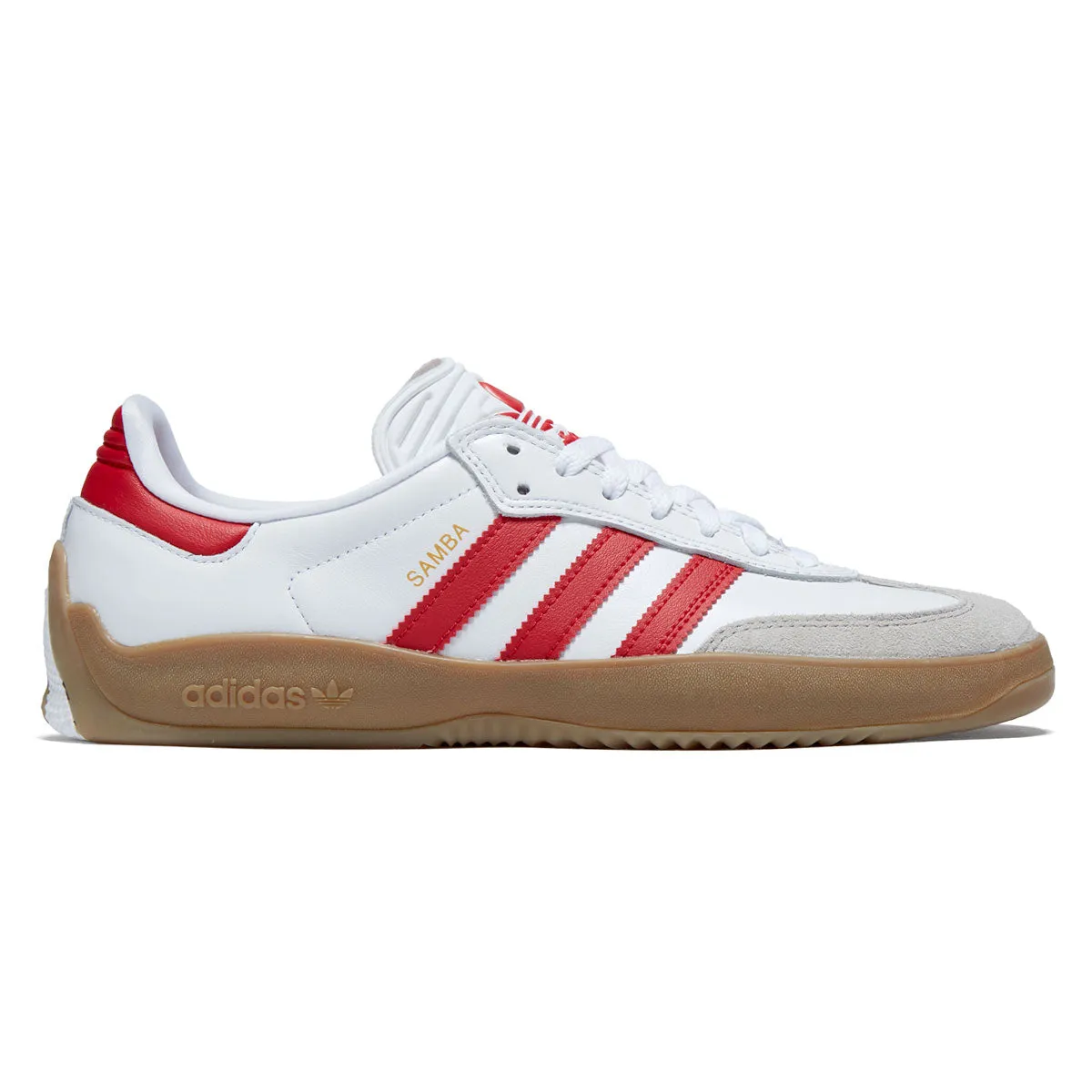 Grip Movement Pro Action Ready Adidas Puig Samba Shoes - Ftwr White/Better Scarlet/Gum
