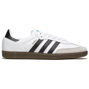 Soft Wear Skater Ready Fit Adidas Samba Adv Shoes - White/Core Black/Gum