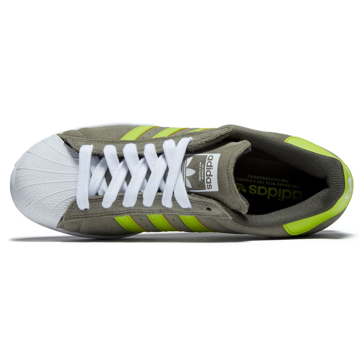 Adidas Superstar ADV Shoes - Olive Strata/Yellow/Gold Metallic Comfort Ride