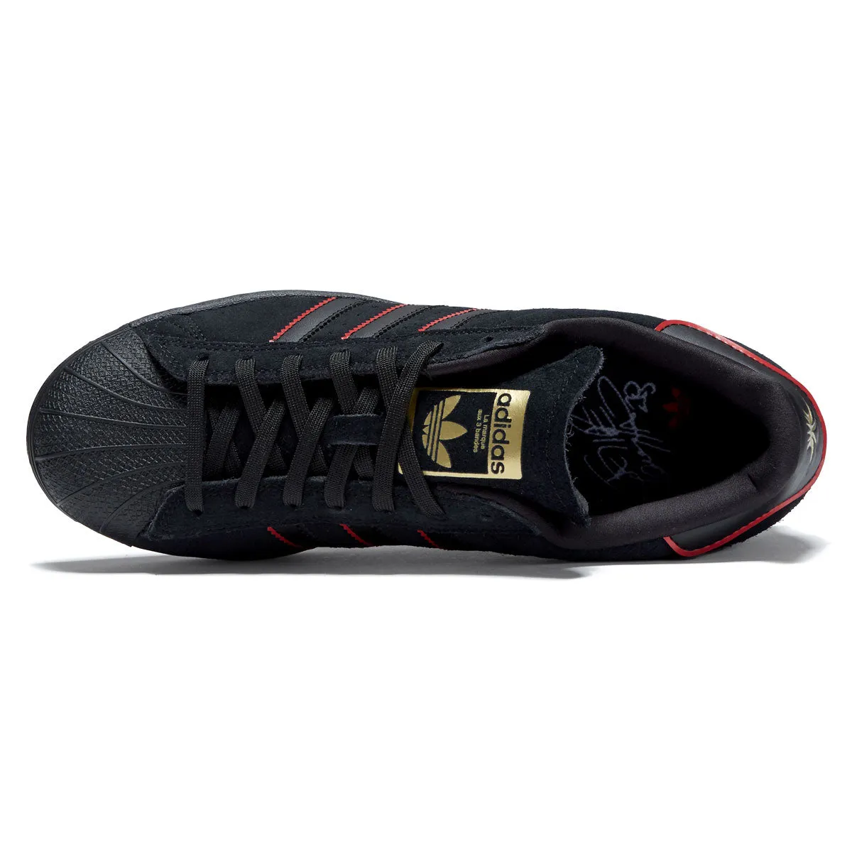 Adidas Superstar Adv x Felipe Gustavo Shoes - Black/Scarlet/Gold Shock Pulse