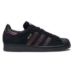 Adidas Superstar Adv x Felipe Gustavo Shoes - Black/Scarlet/Gold Rugged Ride Urban Gear