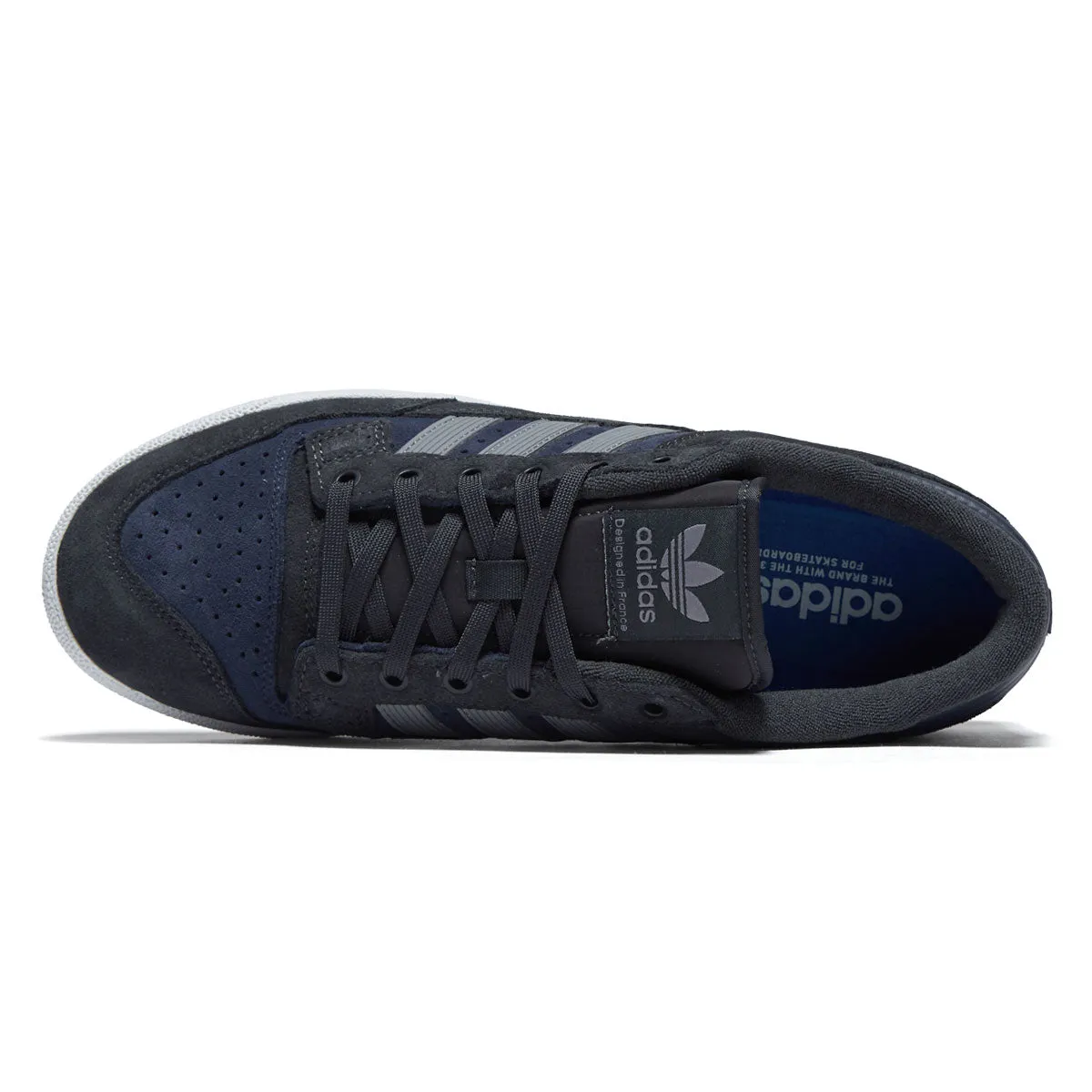 Air Glide Adidas Centennial 85 Low Adv Shoes - Carbon/Grey Heather/Navy