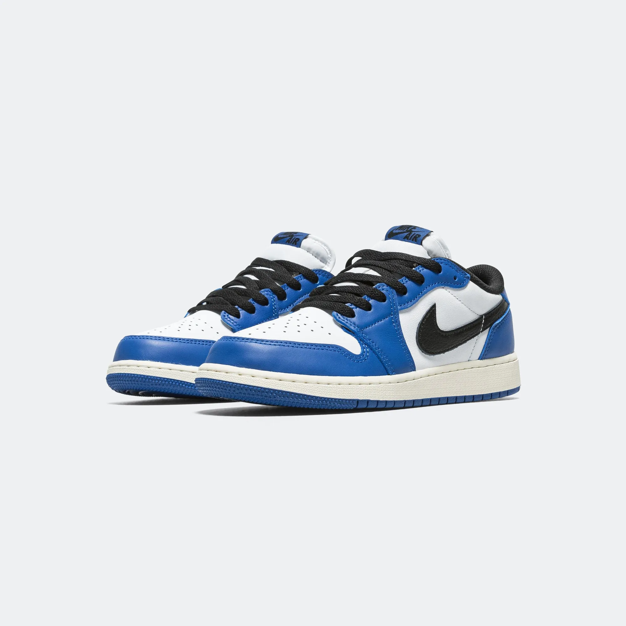 Air Jordan 1 Low OG (GS) - White/Black-Game Royal-Sail Signature flexibility