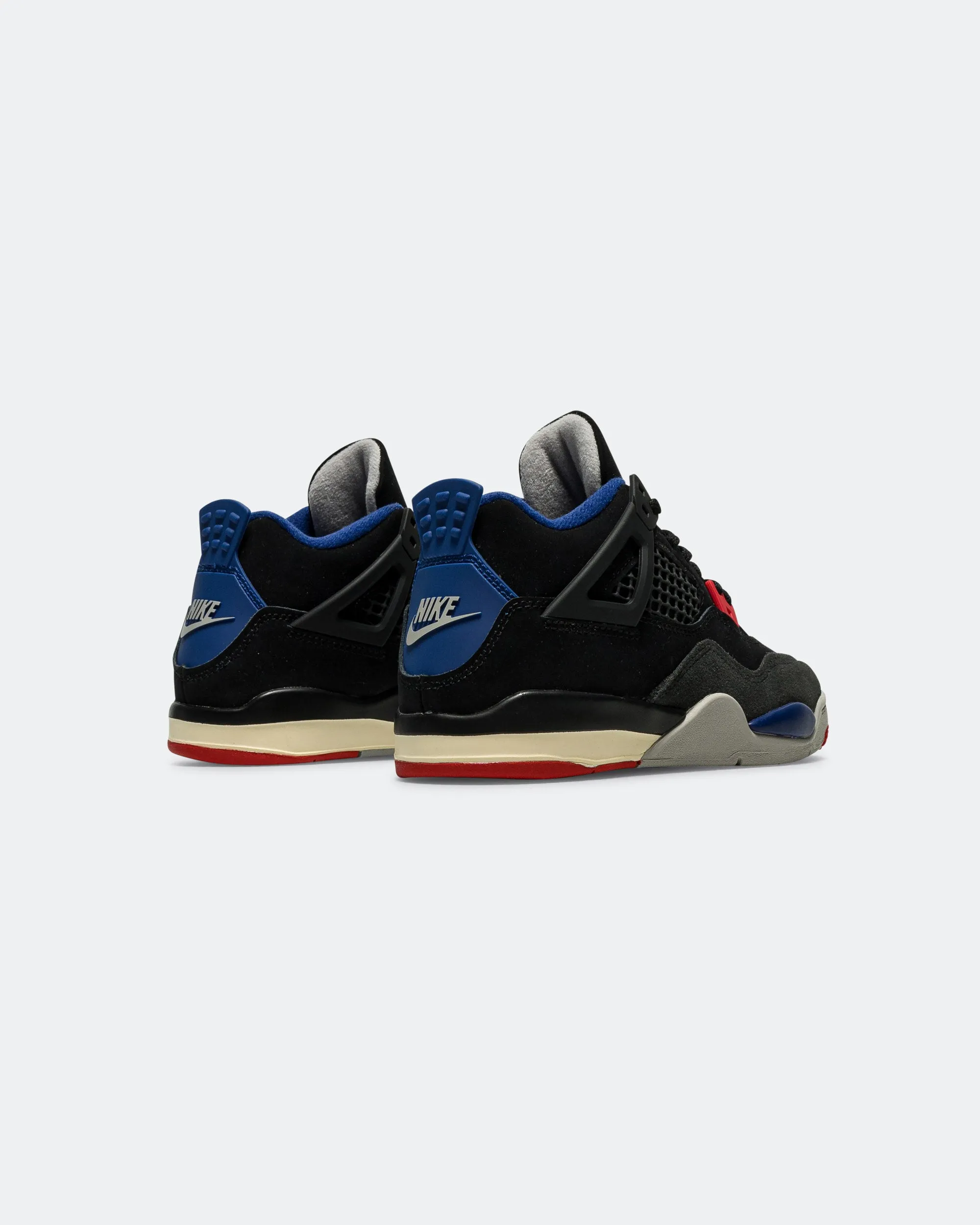 Air Jordan 4 Retro (PS) - Black/Fire Red-Deep Royal Bue Structured ease