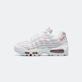 Stretchy Material Sculpted lining Air Max 95 OG - White/University Red-Wolf Grey