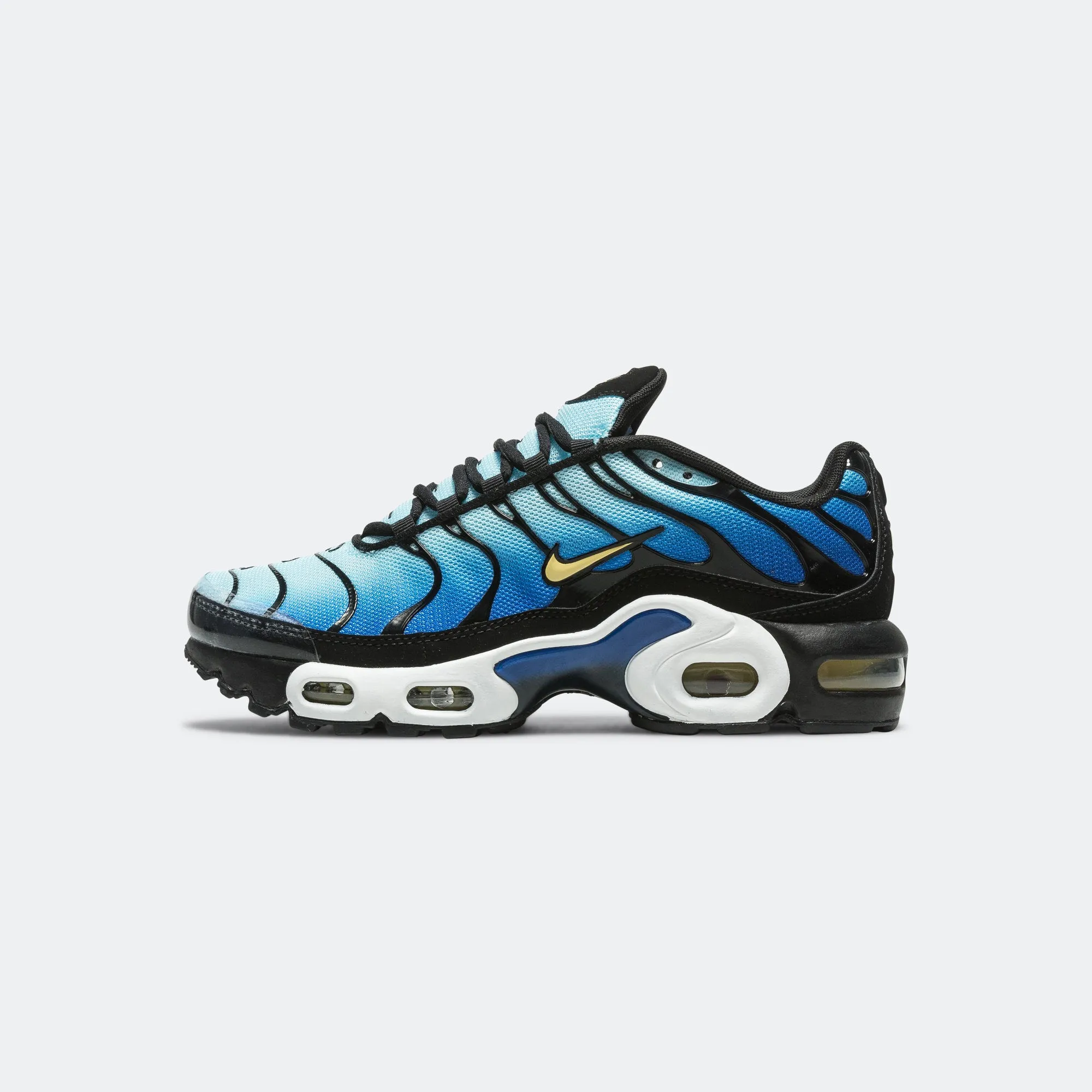 Air Max Plus (GS) - Black/Chamois-Sky Blue-Hyper Blue Padded Tongue
