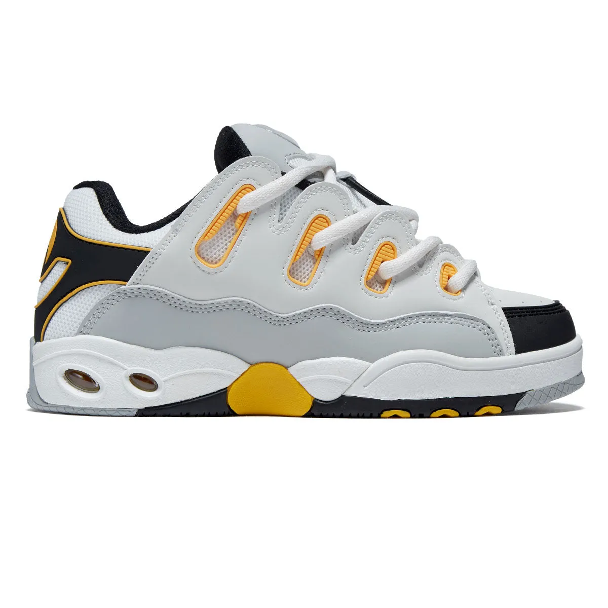 Osiris D3 OG Shoes - White/Grey/Yellow Quick Skate Fit