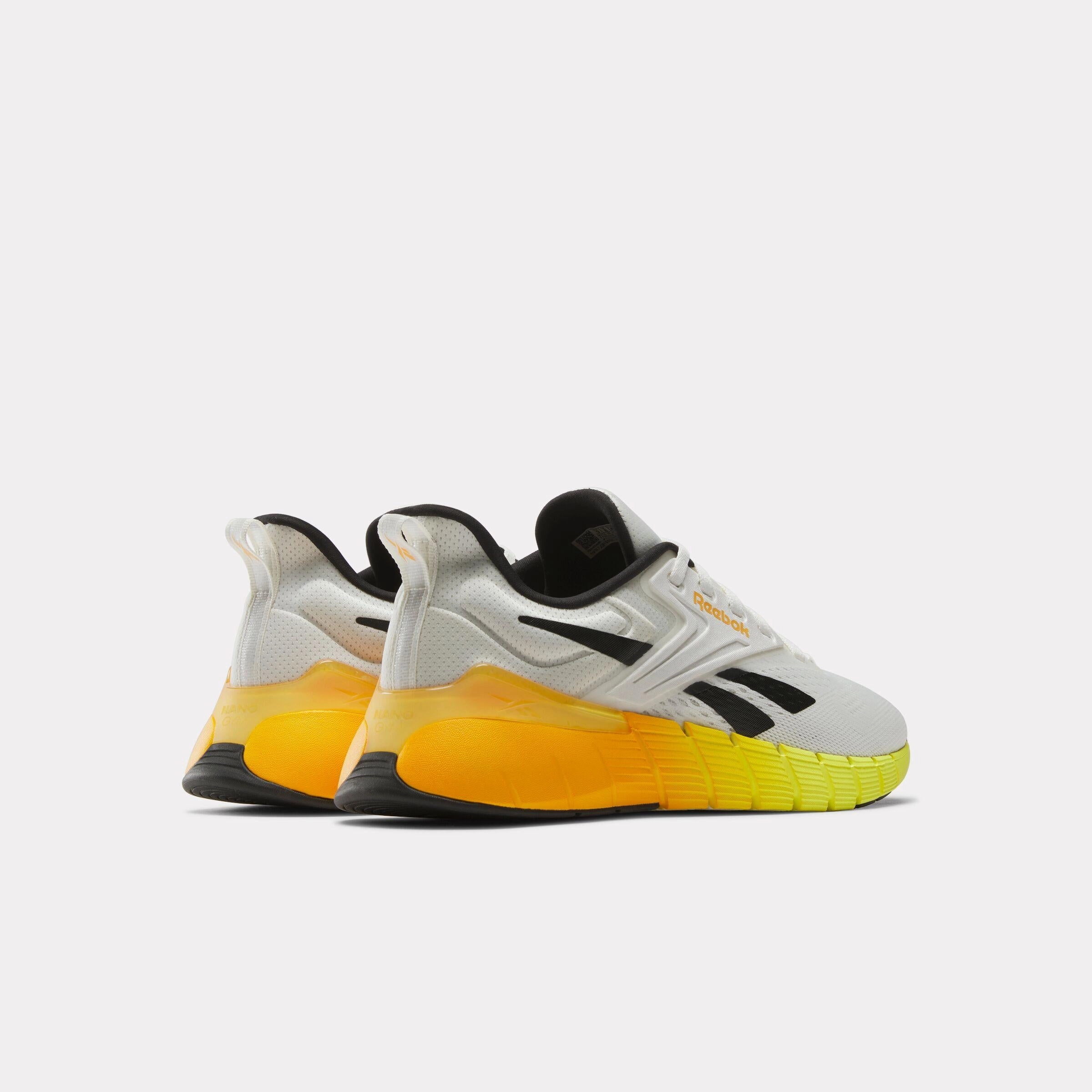 Air Channel Reebok Footwear Men Nano Gym Shoes CHALK/BLACK/ELECTRIC AMBER