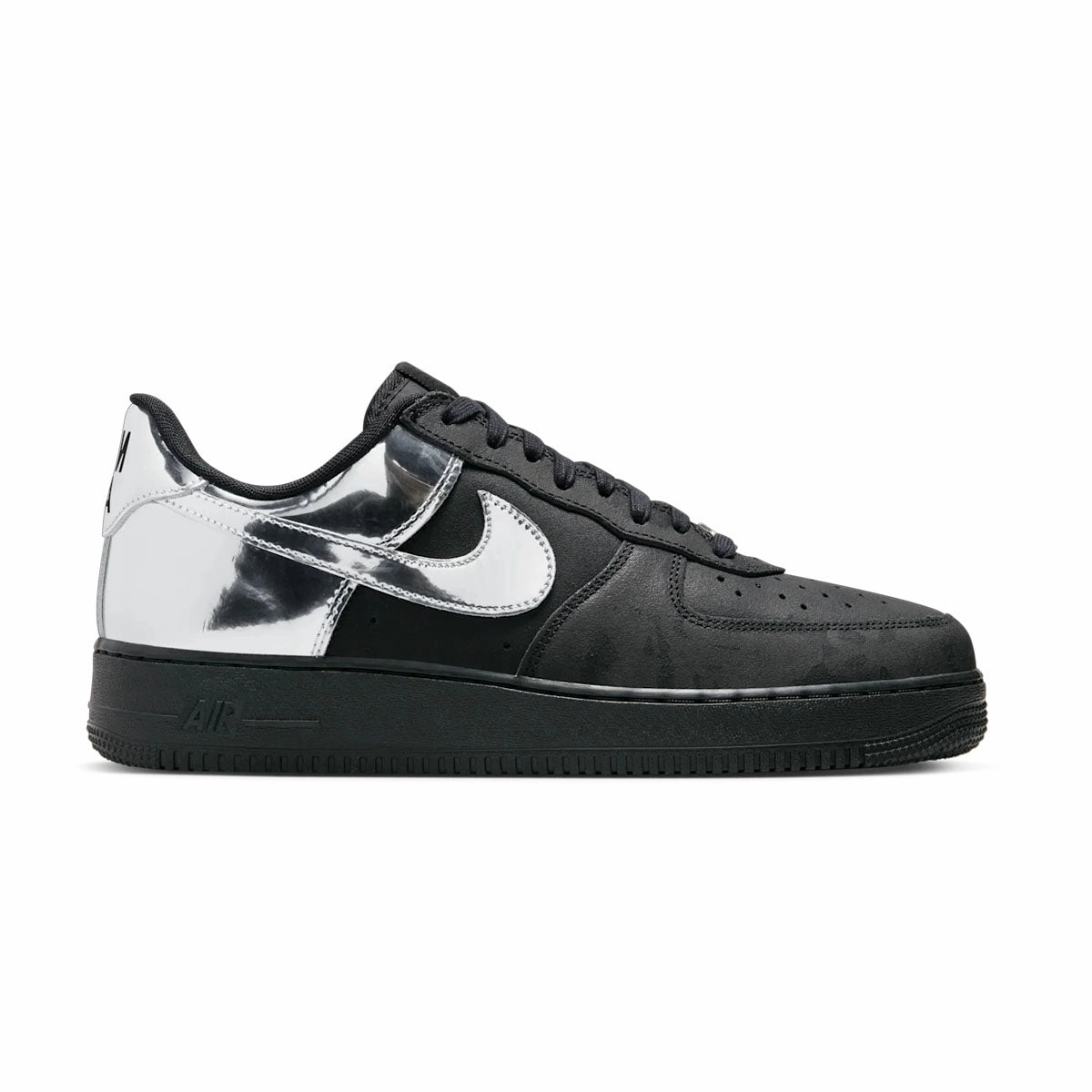 Air Force 1 Low 'Black Metallic Silver' Monochrome Style