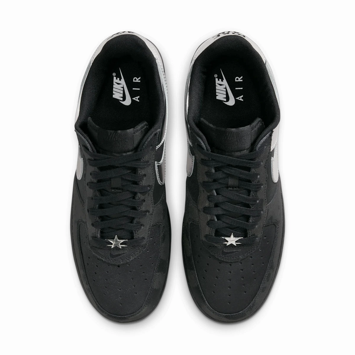 Air Force 1 Low 'Black Metallic Silver' Stylish Sole
