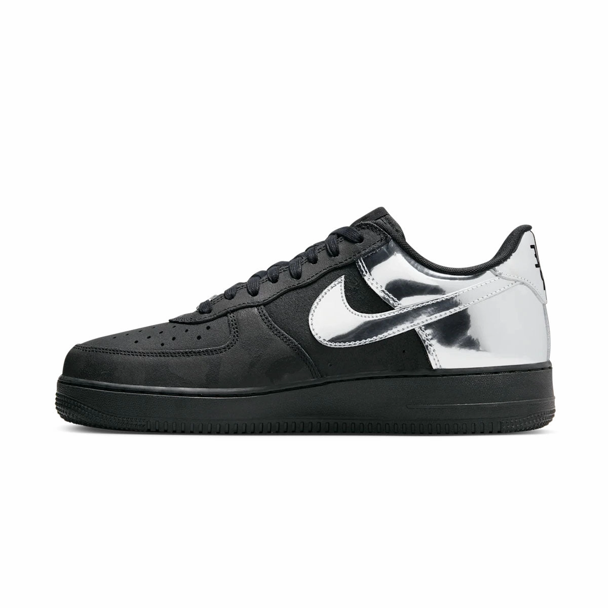 Air Force 1 Low 'Black Metallic Silver' Stylish Sole