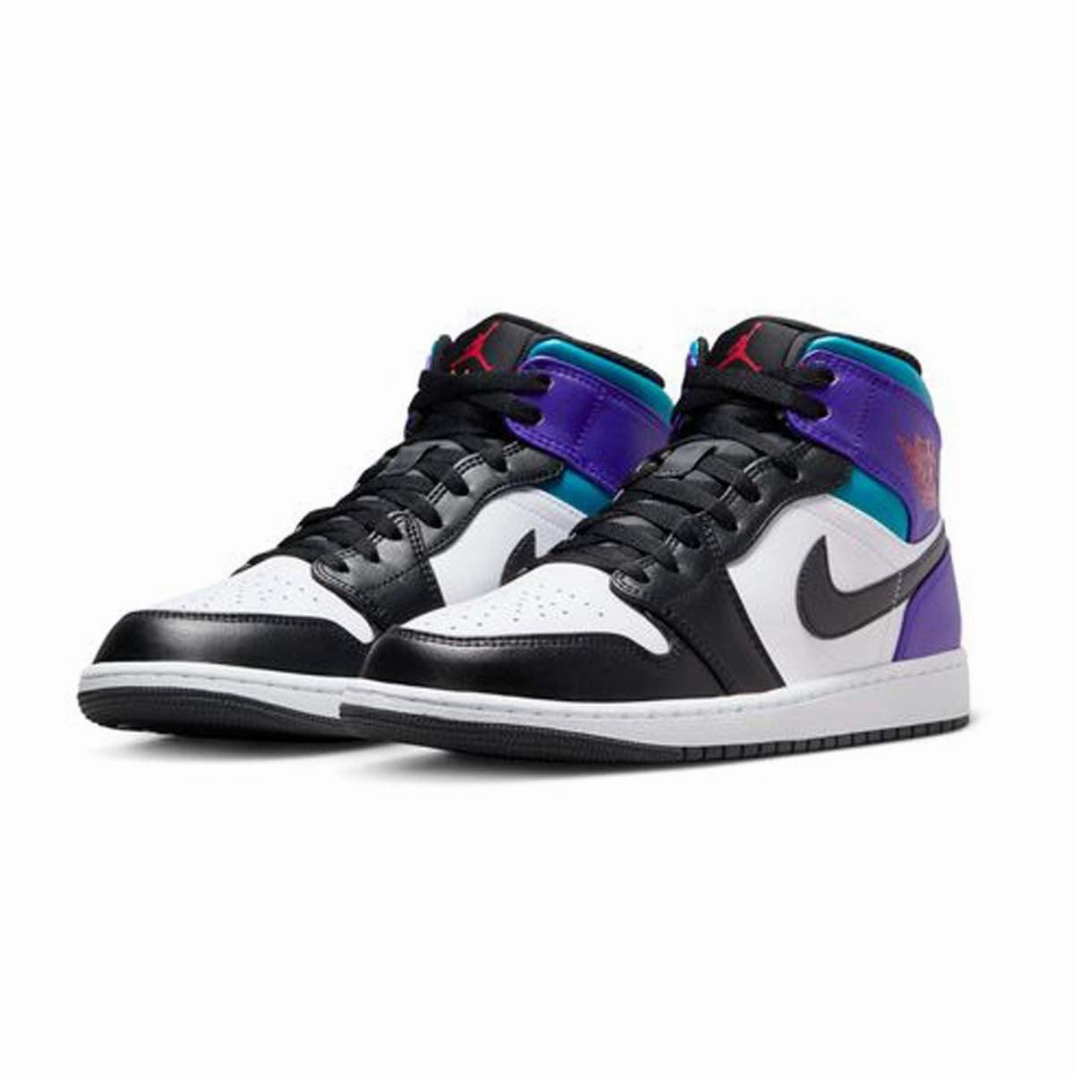 Air Jordan 1 Mid 'Aqua Purple' Multi Layer Comfort