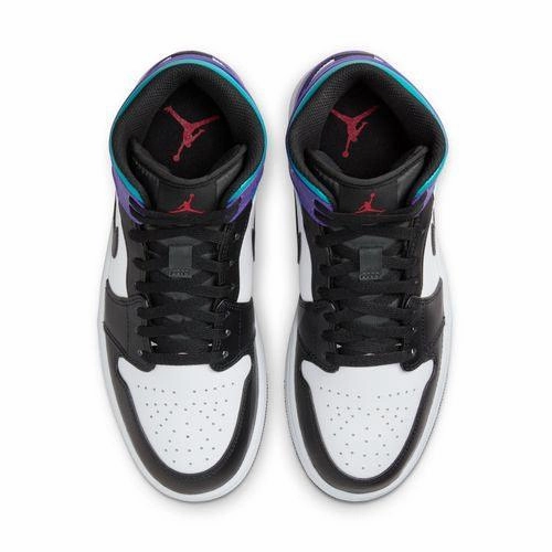 Air Jordan 1 Mid 'Aqua Purple' Multi Layer Comfort