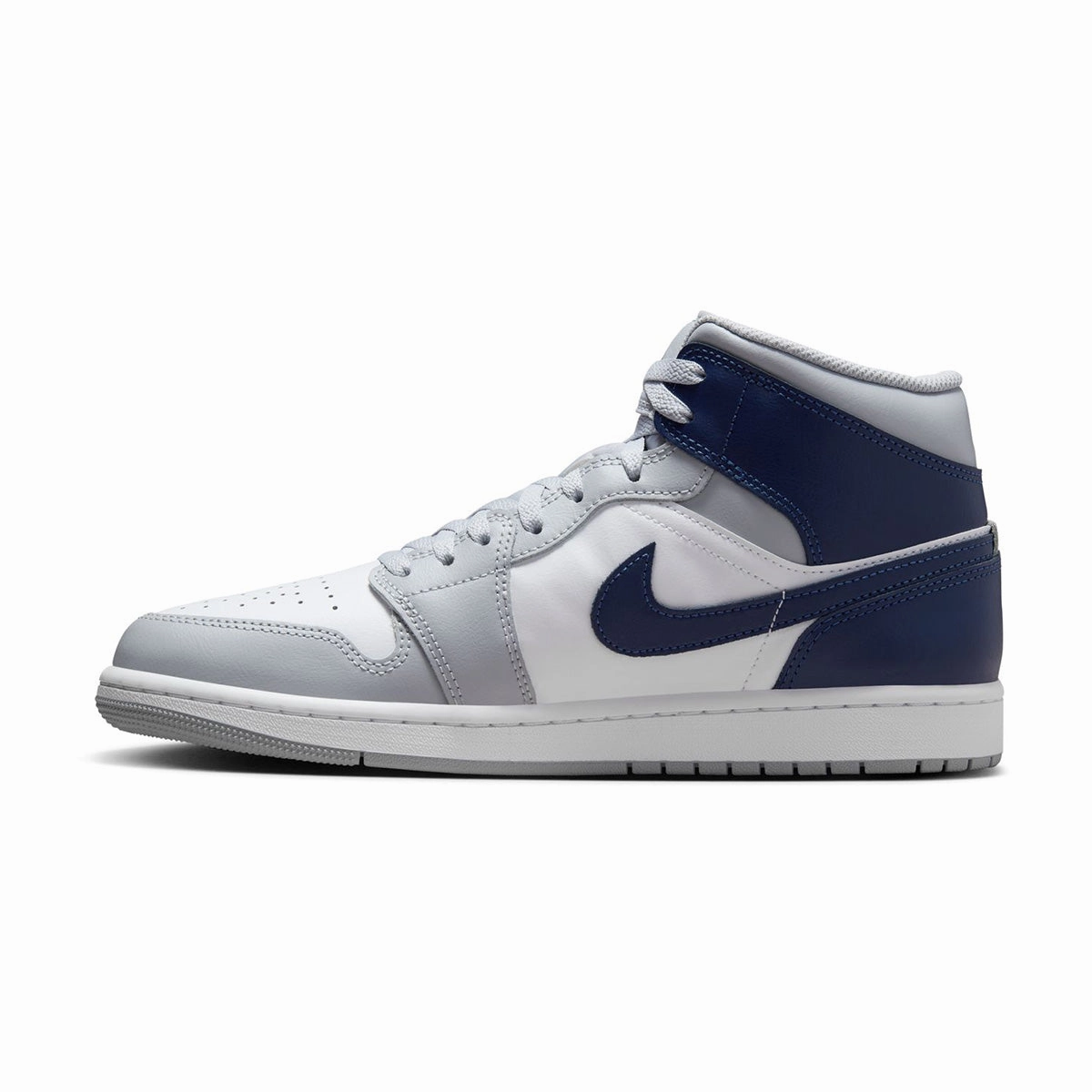 Air Jordan 1 Mid 'Wolf Grey Midnight Navy' Light Step-Up
