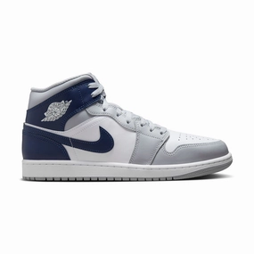 Air Jordan 1 Mid 'Wolf Grey Midnight Navy' Park Jog Easy Hike