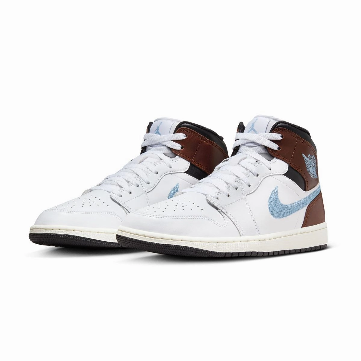 Air Jordan 1 Mid SE 'Brown Blue Grey' Versatile Silhouette