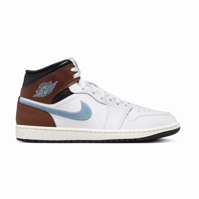 Air Jordan 1 Mid SE 'Brown Blue Grey' Smooth Step