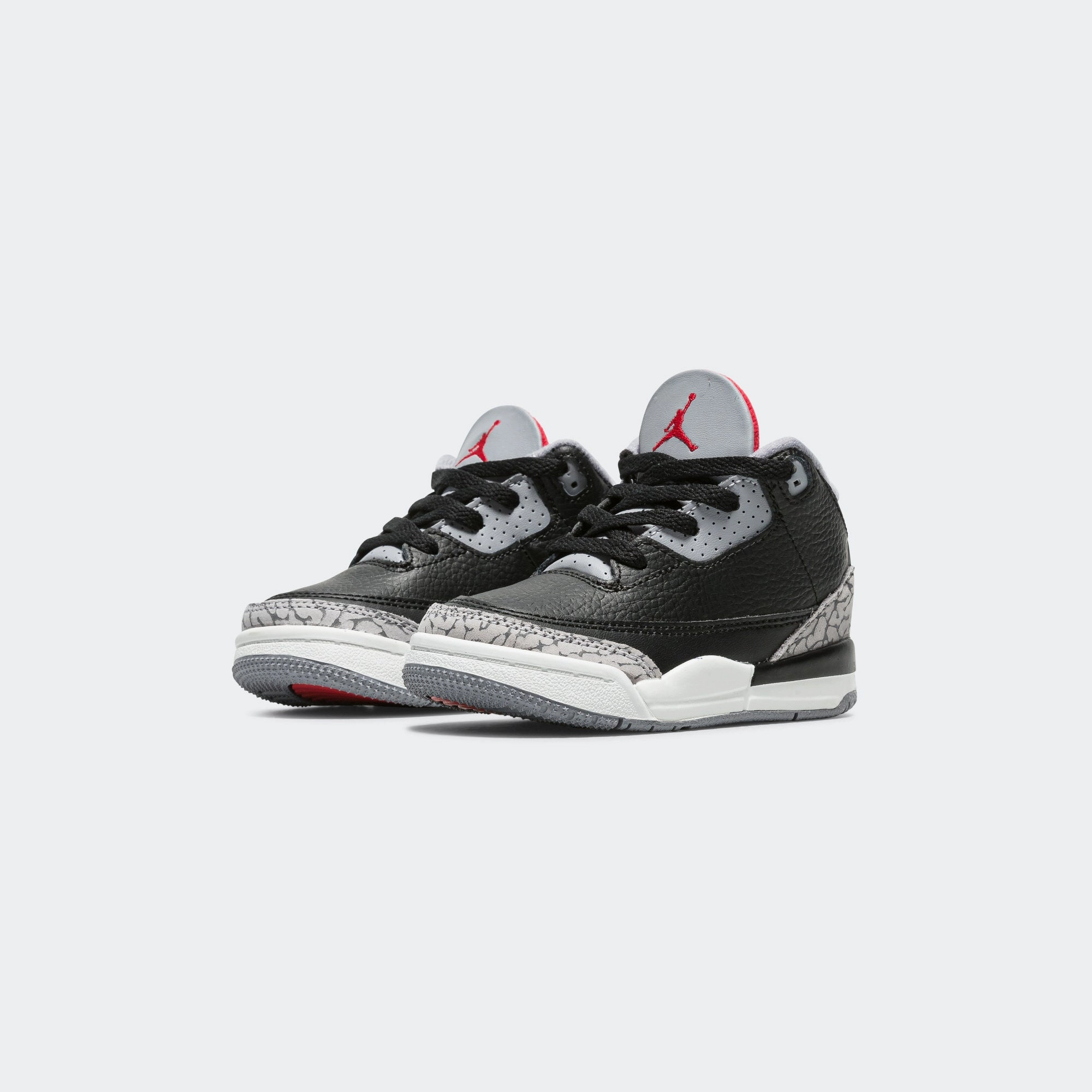 Air Jordan 3 Retro (TD) - Black/Fire Red-Cement Grey-Summit White Hyper Light Feel