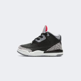 Air Jordan 3 Retro (TD) - Black/Fire Red-Cement Grey-Summit White Upgraded flexibility Modern Aesthetic