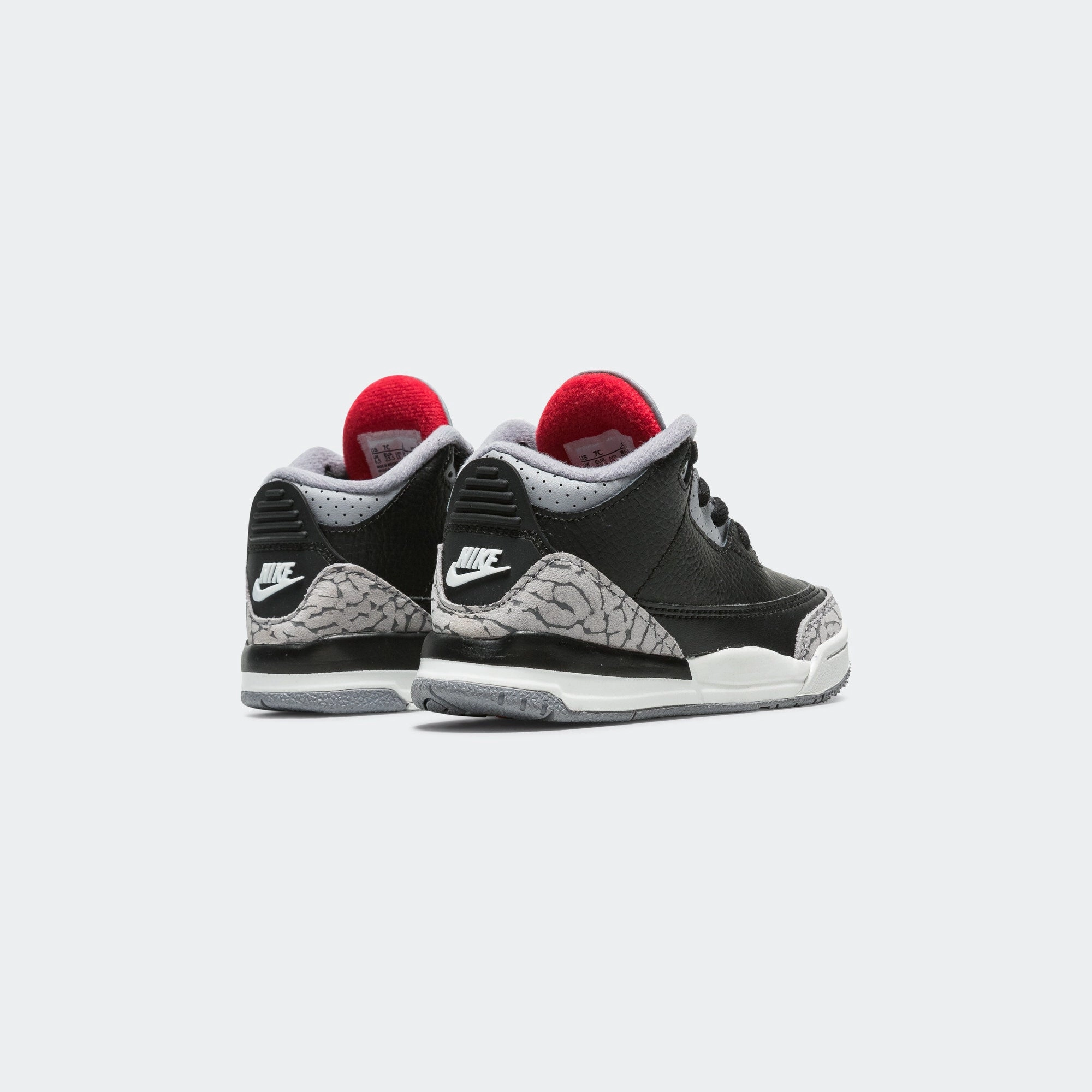 Air Jordan 3 Retro (TD) - Black/Fire Red-Cement Grey-Summit White Hyper Light Feel