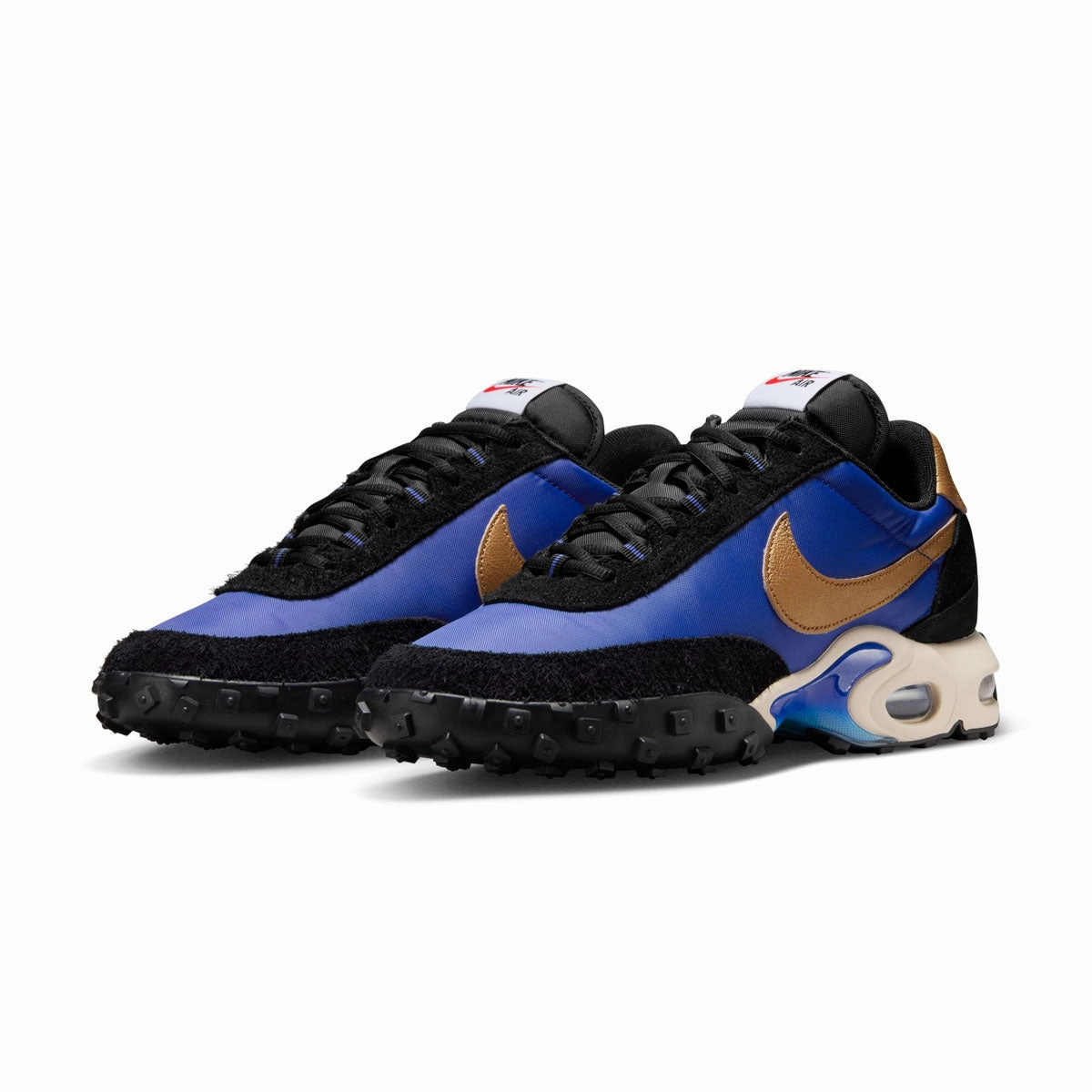 Air Max Waffle SP 'Black Hyper Blue' Sporty lining