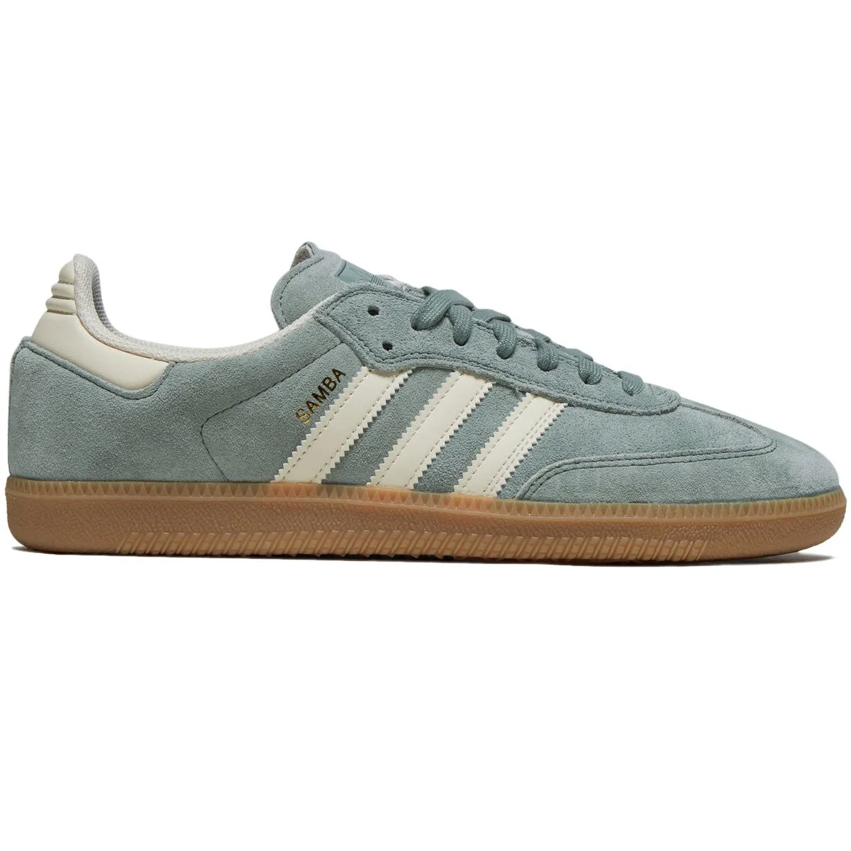 Adidas Samba Adv Shoes - Silver Green/Wonder Wheat/Gold Metallic Dynamic Ride Soft Grip