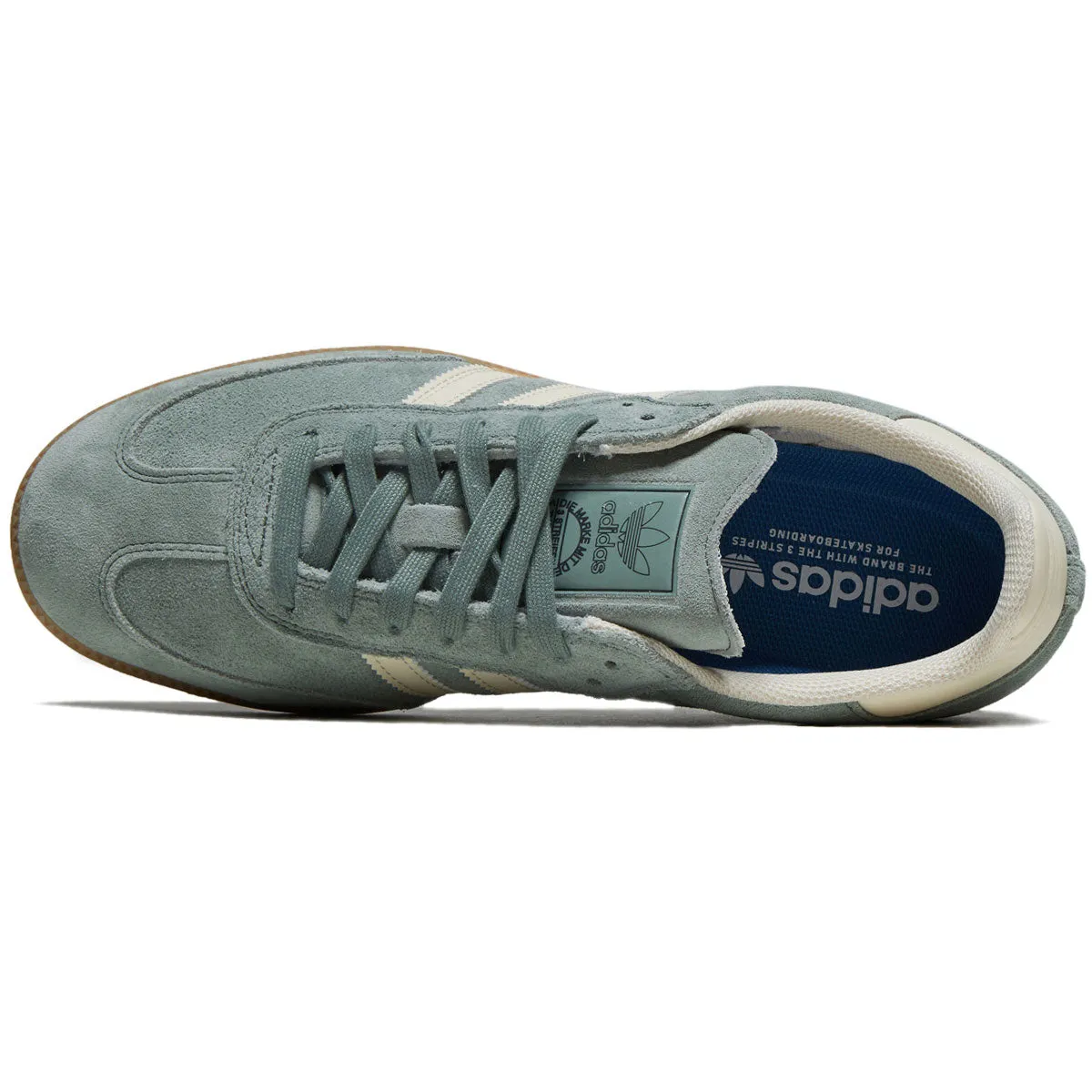 All Day Fit Adidas Samba Adv Shoes - Silver Green/Wonder Wheat/Gold Metallic