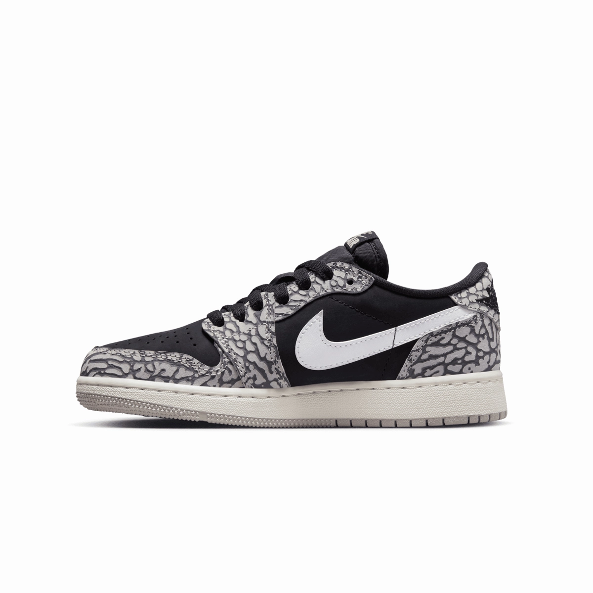 All-Day Wear Kid's Air Jordan 1 Retro Low OG 'Black Elephant'