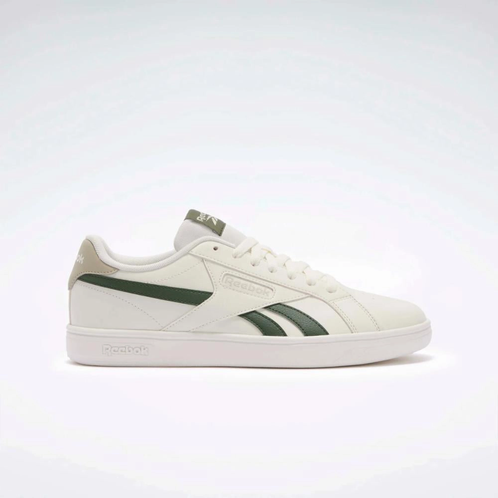 Reebok Footwear Men Reebok Court Retro Shoes CHALK/CHALK/BREAKAWAYGREEN Step Fresh Metro Go