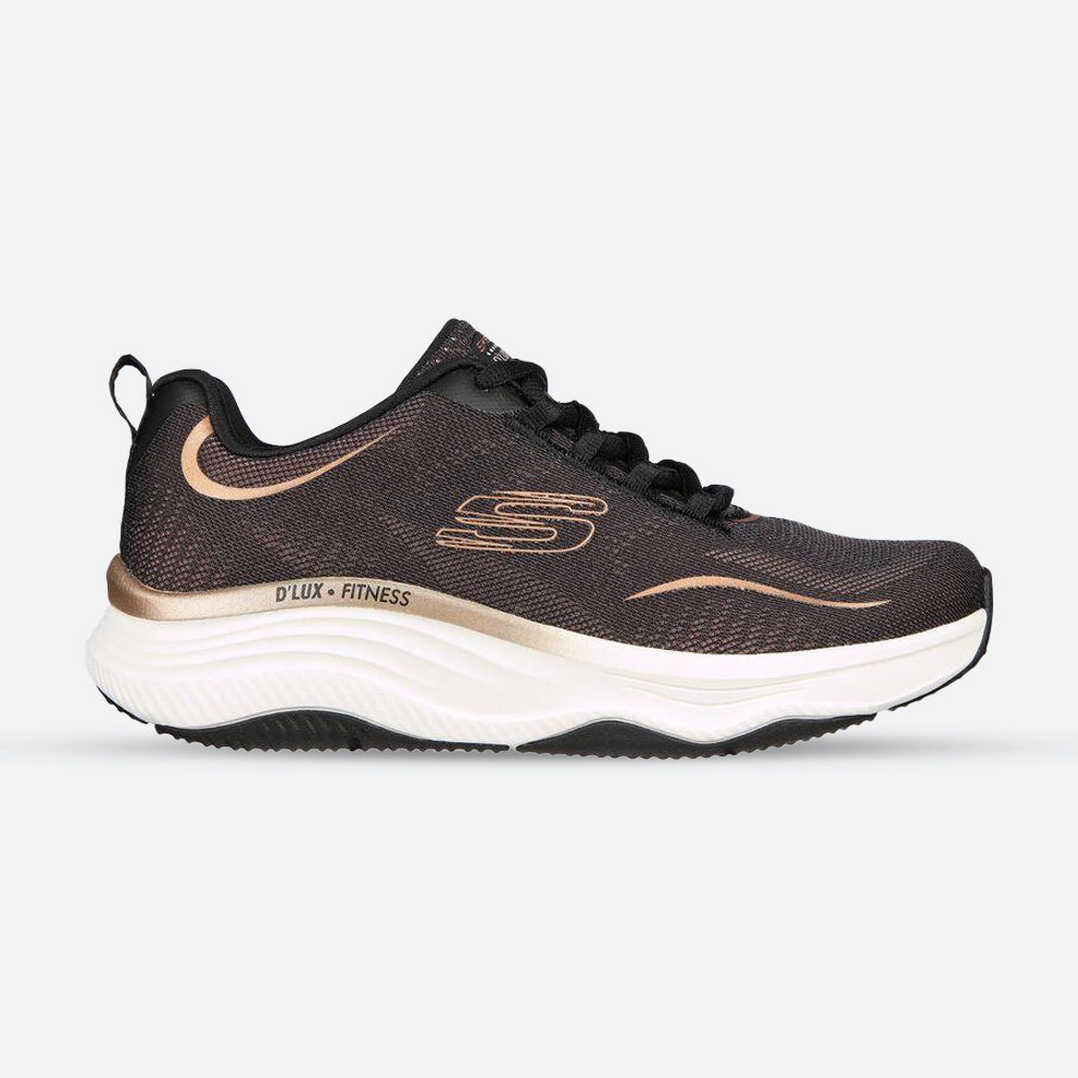 Balance Boost Midsole Women's Wide Fit Skechers 149837 D'lux Fitness Pure Glam Walking Sneakers