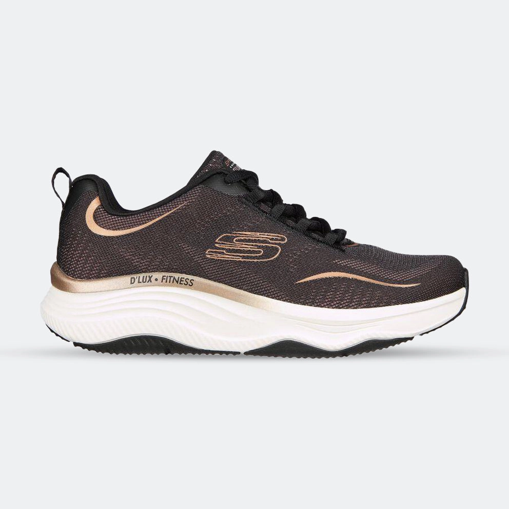 Balance Boost Midsole Women's Wide Fit Skechers 149837 D'lux Fitness Pure Glam Walking Sneakers