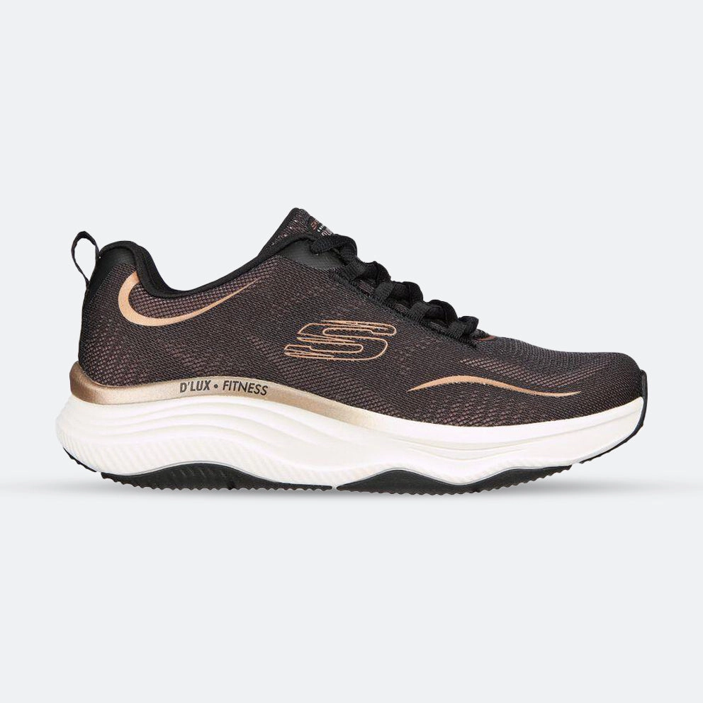 Balance Boost Midsole Women's Wide Fit Skechers 149837 D'lux Fitness Pure Glam Walking Sneakers