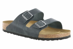 Birkenstock Arizona Oiled Leather Black Cool Lifestyle Slides