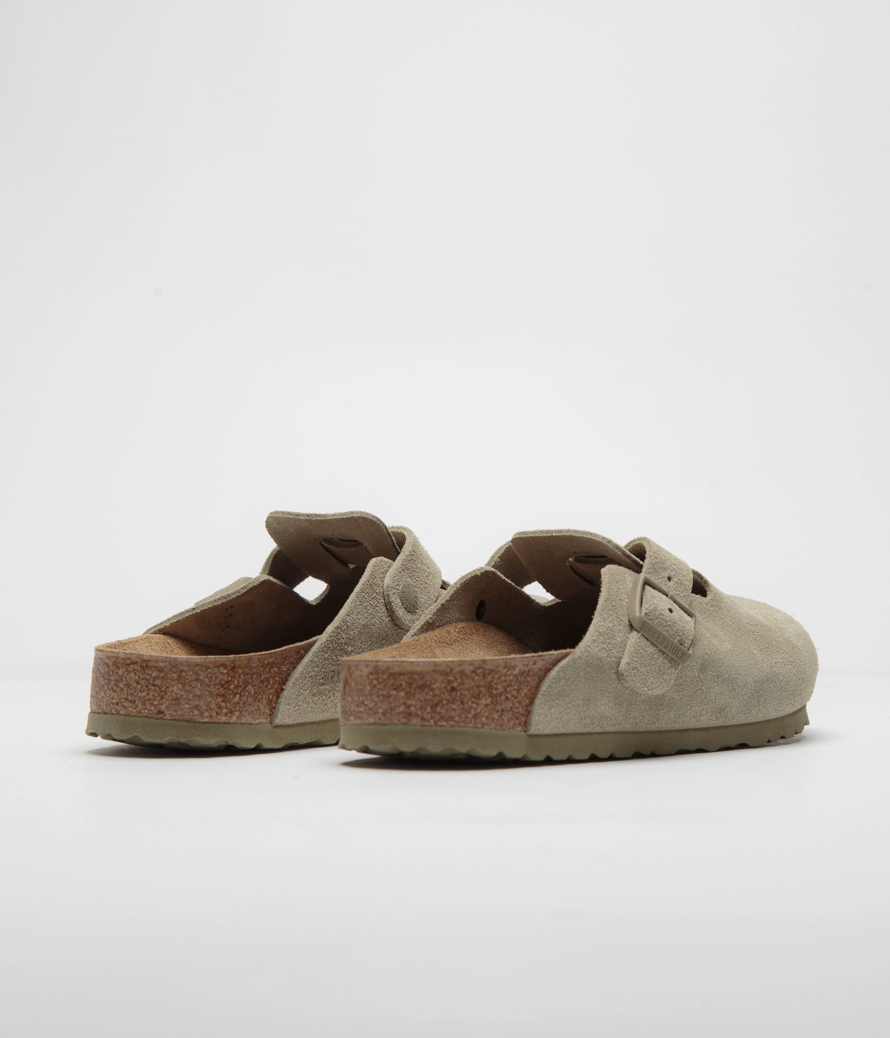 Birkenstock Boston Sandals - Faded Khaki Adjustable Comfort