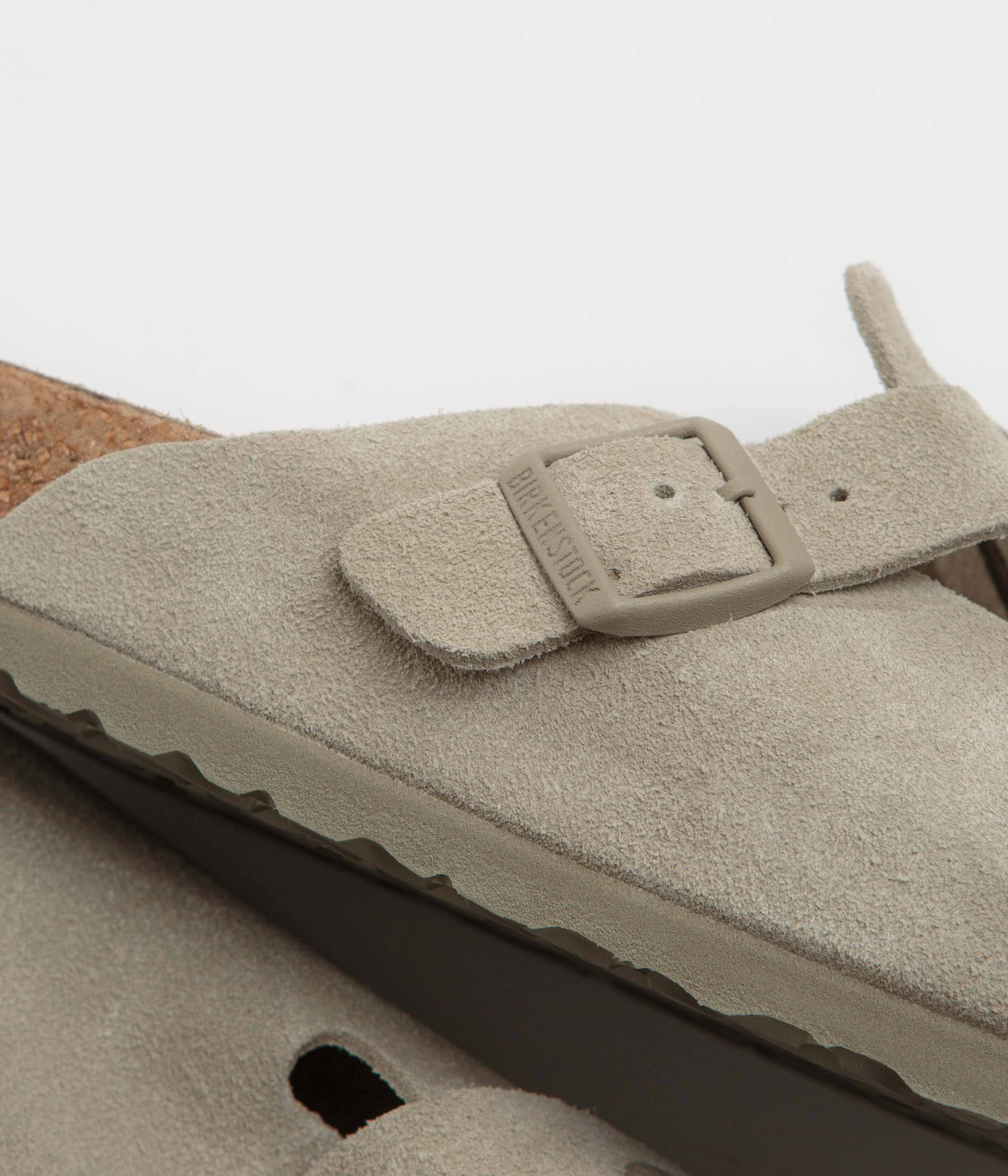 Birkenstock Boston Sandals - Faded Khaki Adjustable Comfort