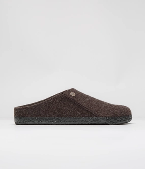 Birkenstock Zermatt Shearling Felt Slippers - Mocha Simple Lifestyle Slides