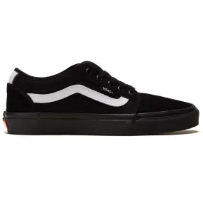 Vans Chukka Low Sidestripe Shoes - Black/Black/White Simple Wear