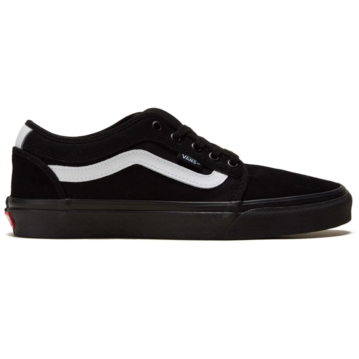 Vans Chukka Low Sidestripe Shoes - Black/Black/White Simple Wear