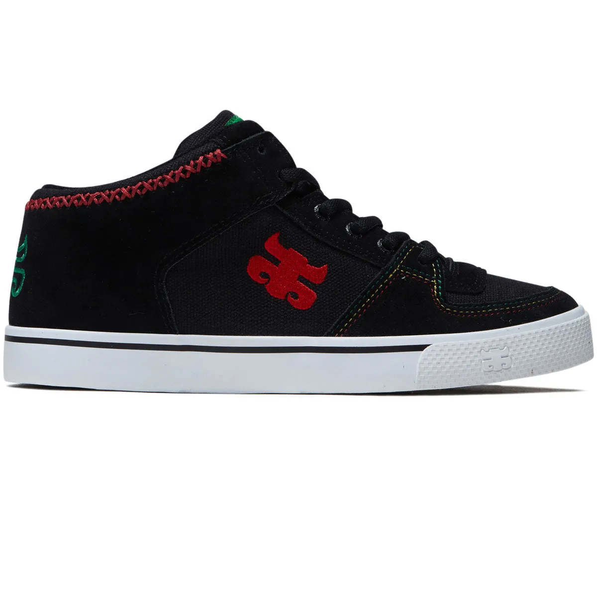 Durable Leather IPath Reed Mid Vulk Shoes - Black Rasta