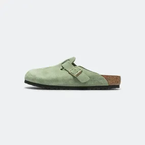 Boston SFB - Green Tea Suede Leather Leopard Touch