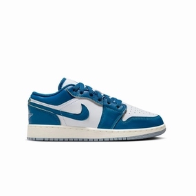 Kids Air Jordan 1 Low SE 'Industrial Blue' Drill Step Waterproof Option