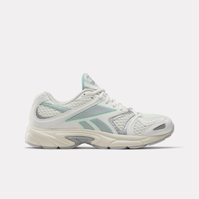 Clear Step Reebok Footwear Women Reebok Premier Road Plus VI Shoes CHALK/GREY 1/GLITCH AQUA