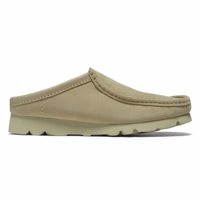 Flexible Build Clarks Wallabee Slip Shoes - Maple Suede